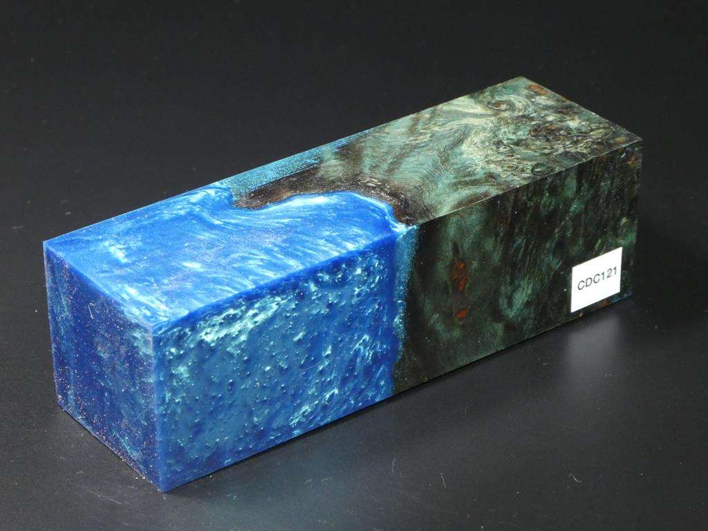 Green / Blue Hybrid Duck Call Blank