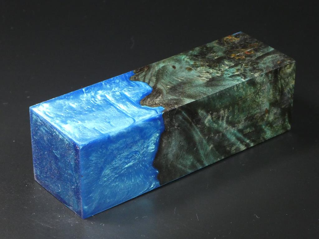 Green / Blue Hybrid Duck Call Blank