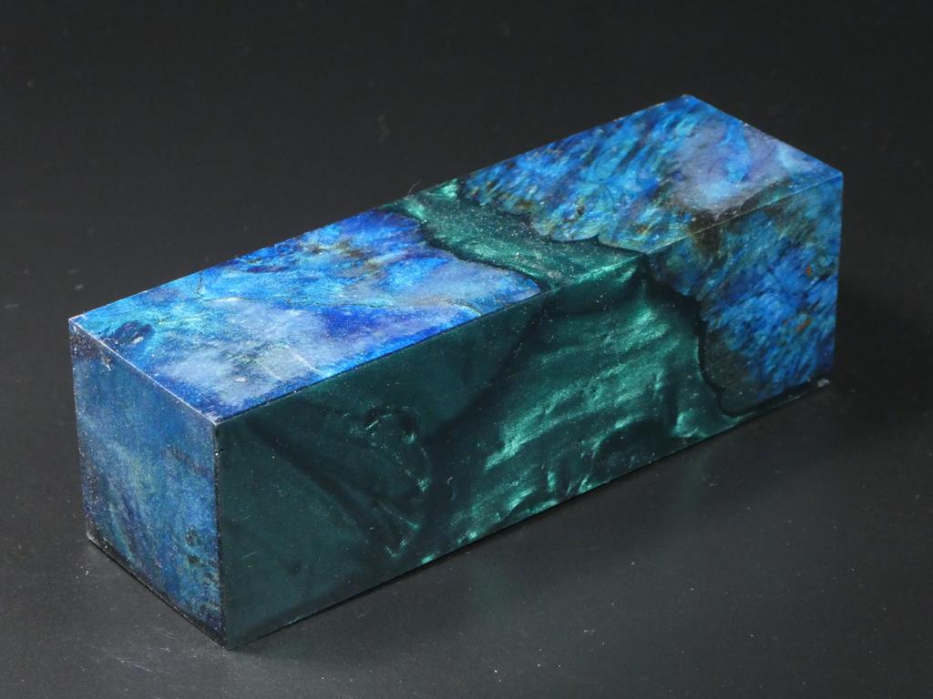 Blue / Green Hybrid Duck Call Blank