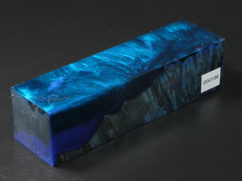 Blue / Teal Hybrid Duck Call Blank