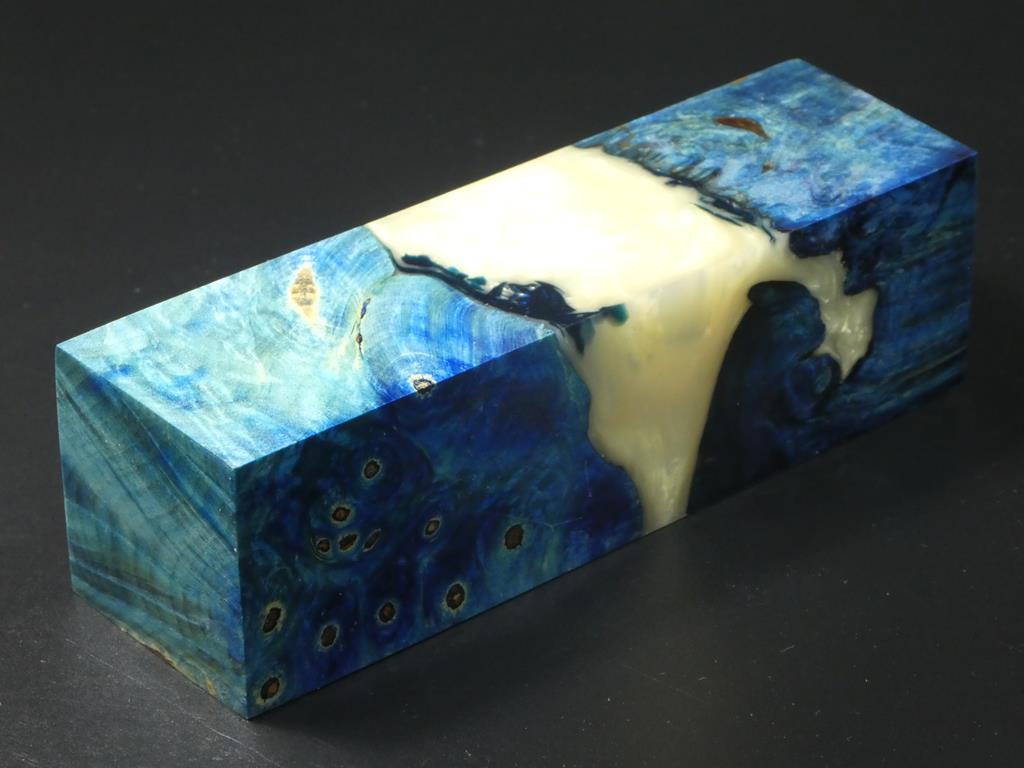 Blue / White Hybrid Duck Call Blank