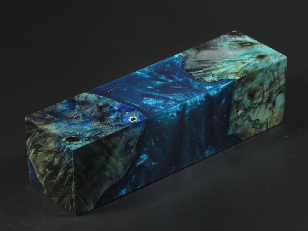 Green / Teal Hybrid Duck Call Blank