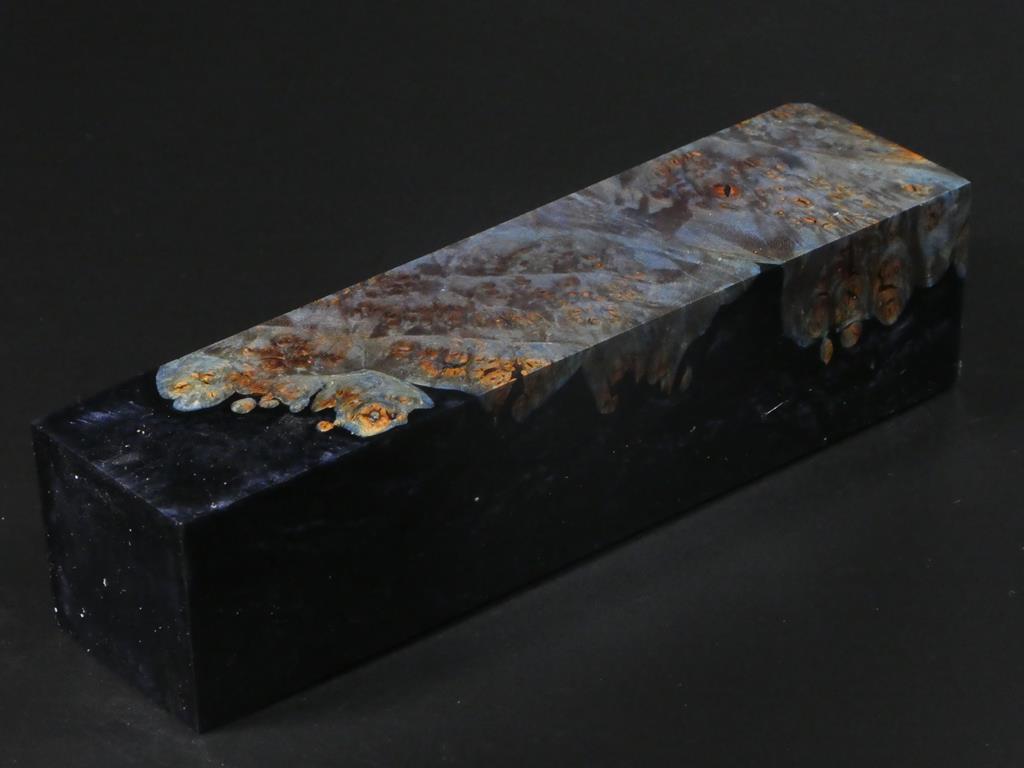 Blue / Black, Gray Hybrid Duck Call Blank