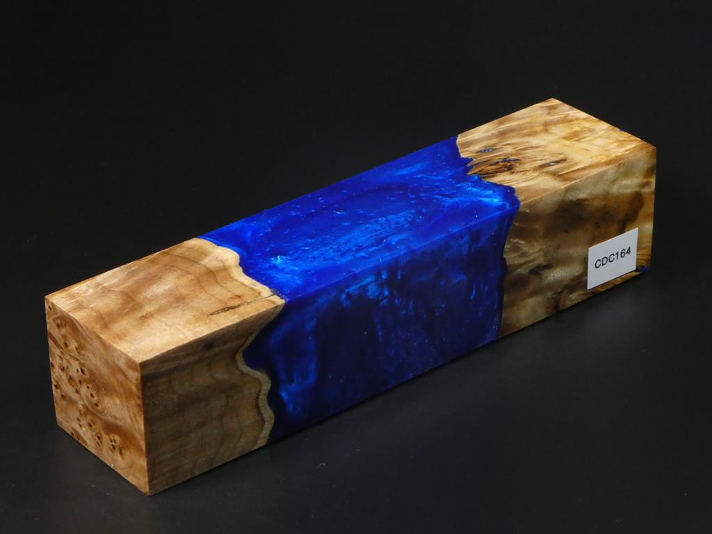 Natural / Blue, Purple Hybrid Duck Call Blank