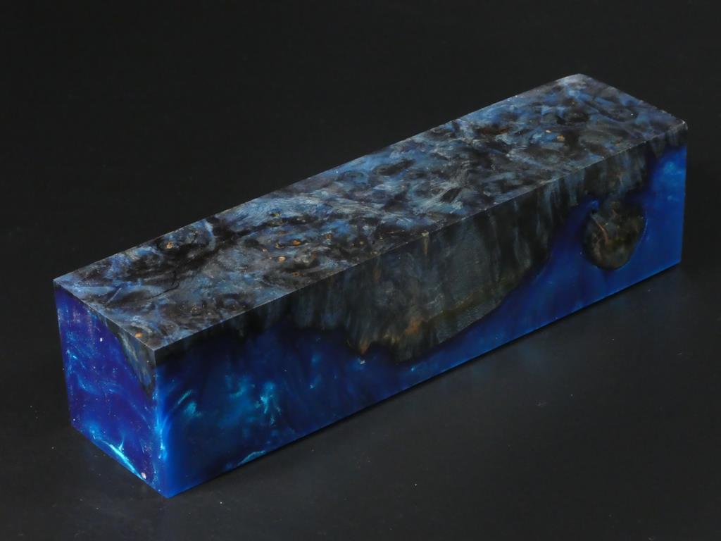 Blue / Blue, Red Hybrid Duck Call Blank