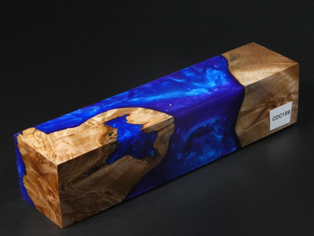 Natural / Blue, Purple Hybrid Duck Call Blank