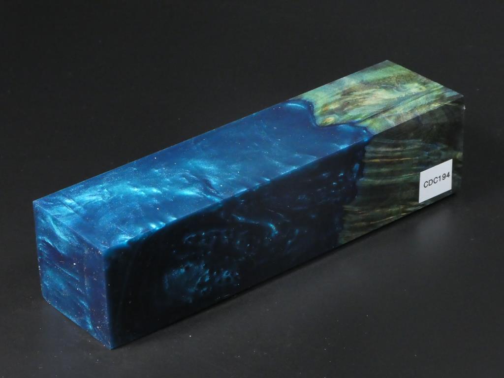 Green / Teal Hybrid Duck Call Blank