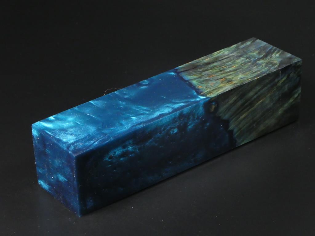 Green / Teal Hybrid Duck Call Blank