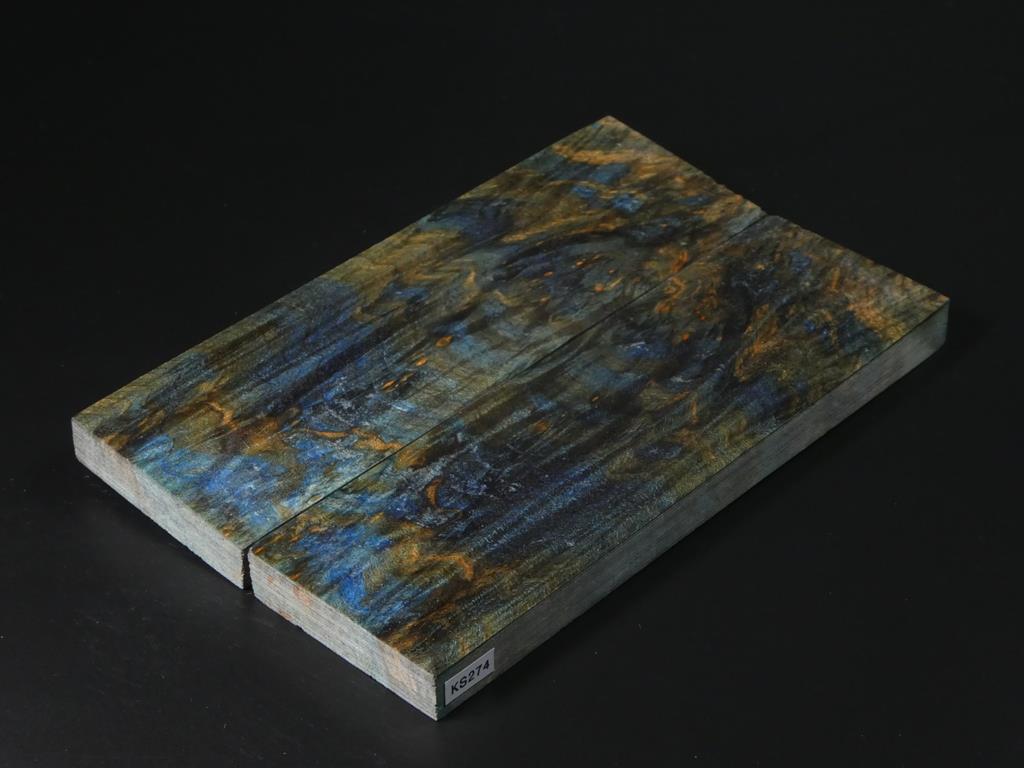 Blue Stabilized Knife Maple Knife Scales