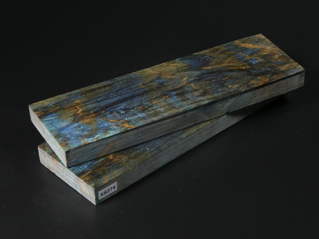 Blue Stabilized Knife Maple Knife Scales