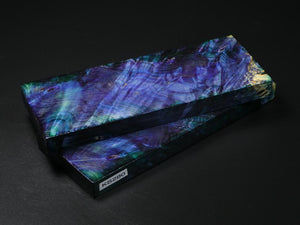 Purple, Blue, Teal Stabilized Maple Knife Scales