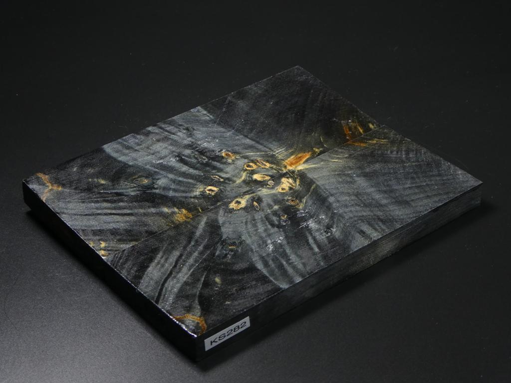 Black & Gray Stabilized Maple Knife Scales