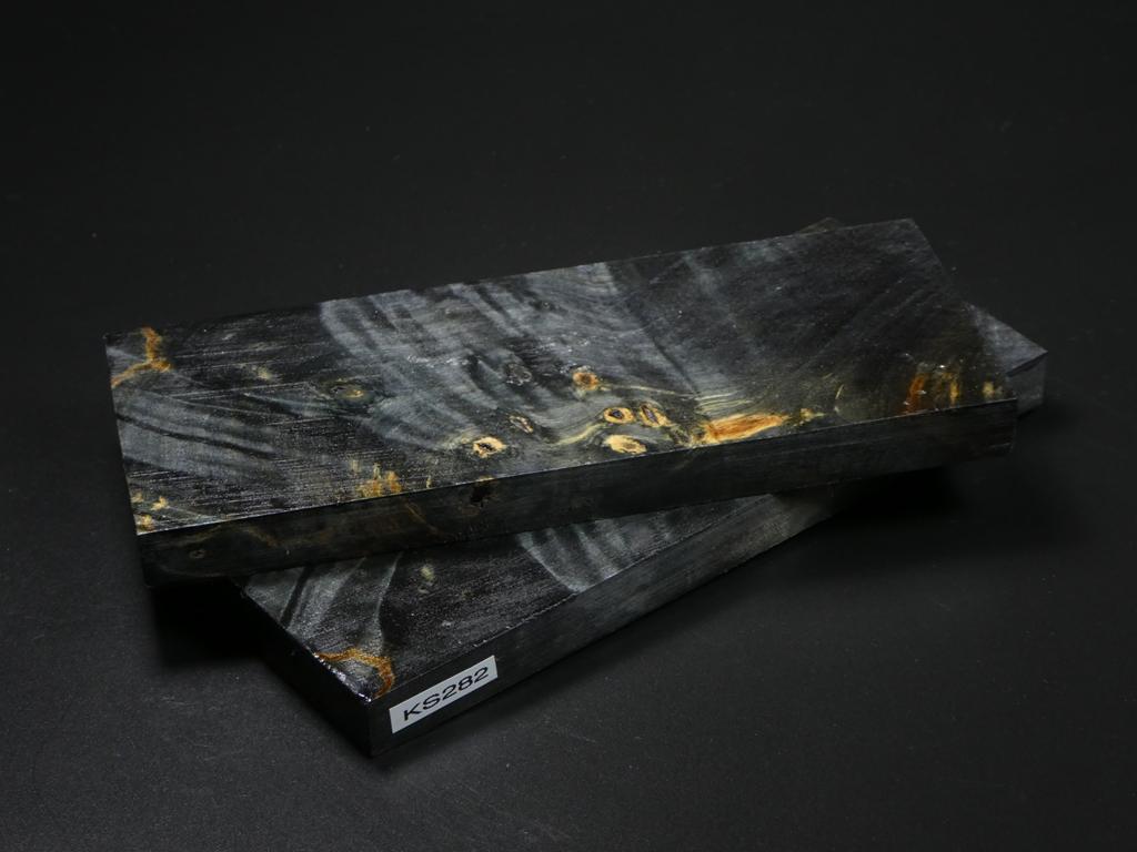 Black & Gray Stabilized Maple Knife Scales