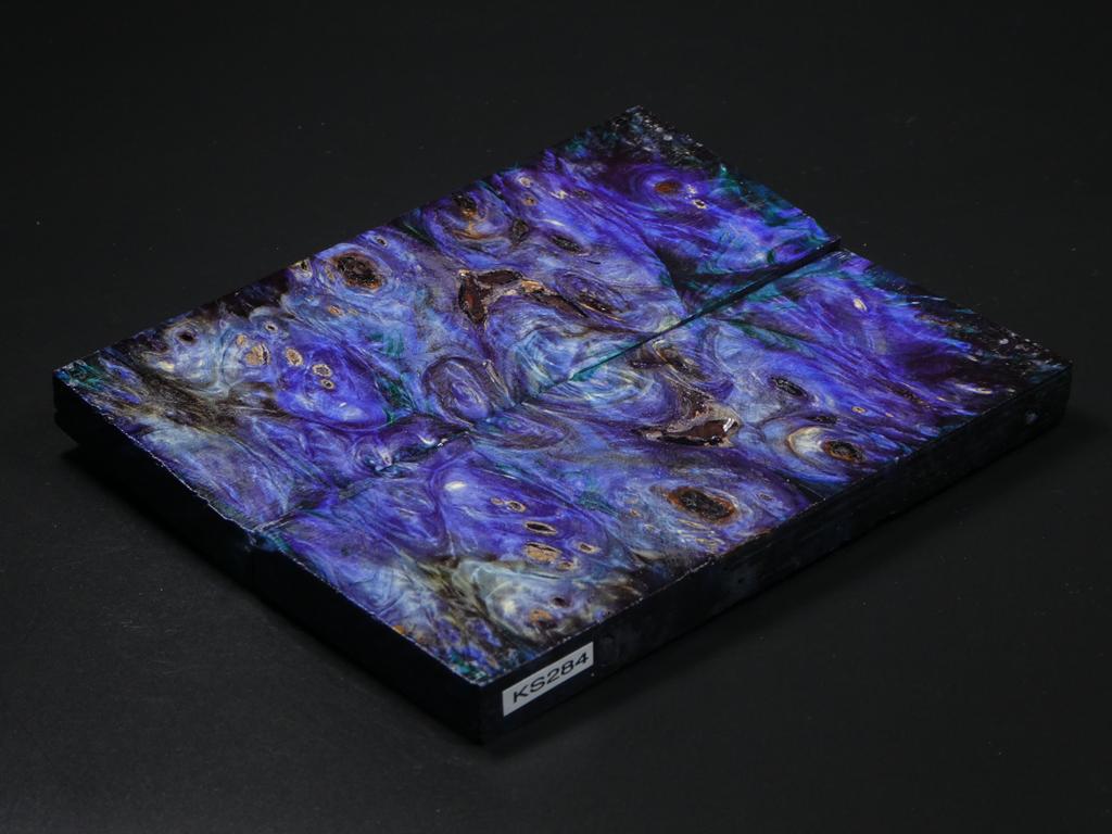 Purple, Blue, Teal Stabilized Maple Knife Scales