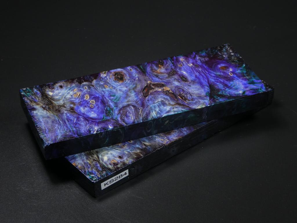 Purple, Blue, Teal Stabilized Maple Knife Scales