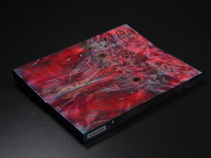 Red & Gray Stabilized Maple Knife Scales