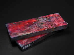 Red & Gray Stabilized Maple Knife Scales