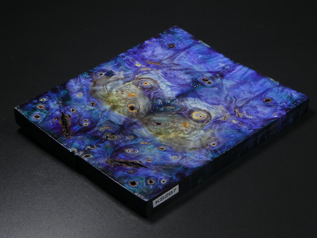 Purple, Blue, Green Stabilized Maple Knife Scales