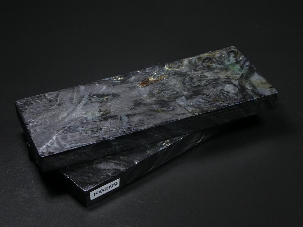 Gray Stabilized Maple Knife Scales