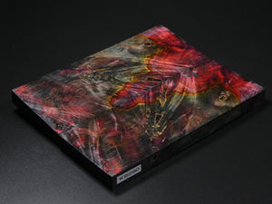 Red, Pink, Gray Stabilized Maple Knife Scales