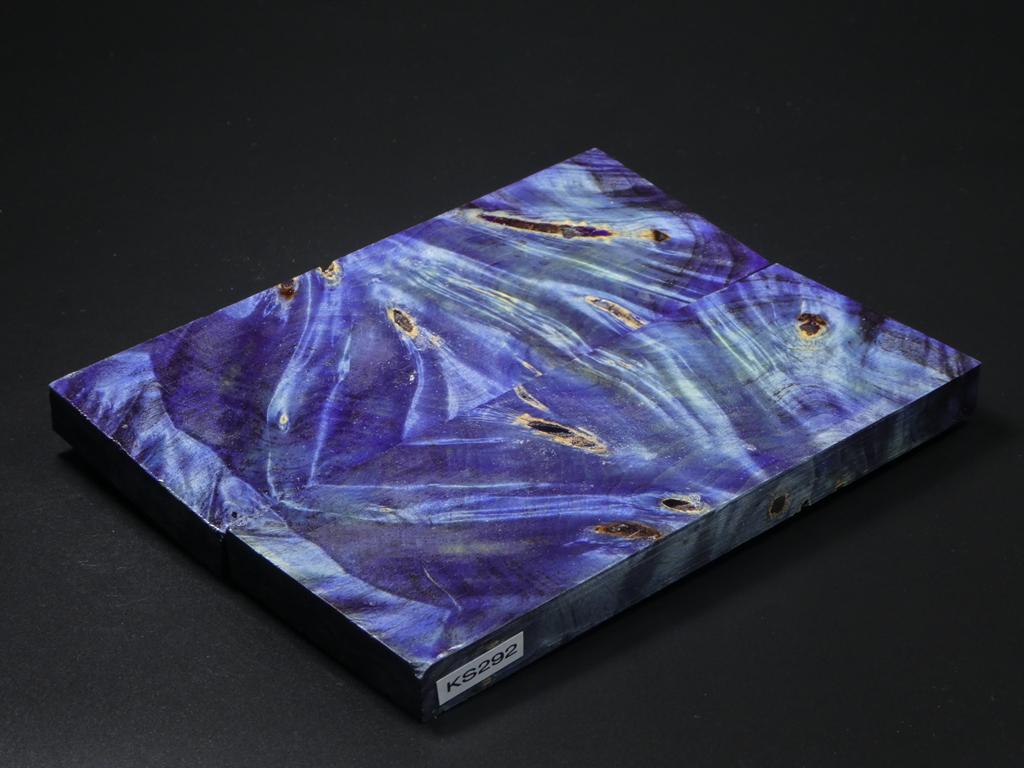 Blue Stabilized Maple Knife Scales