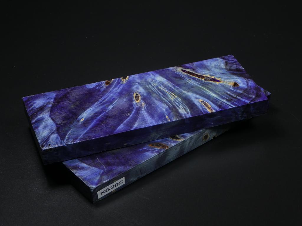 Blue Stabilized Maple Knife Scales