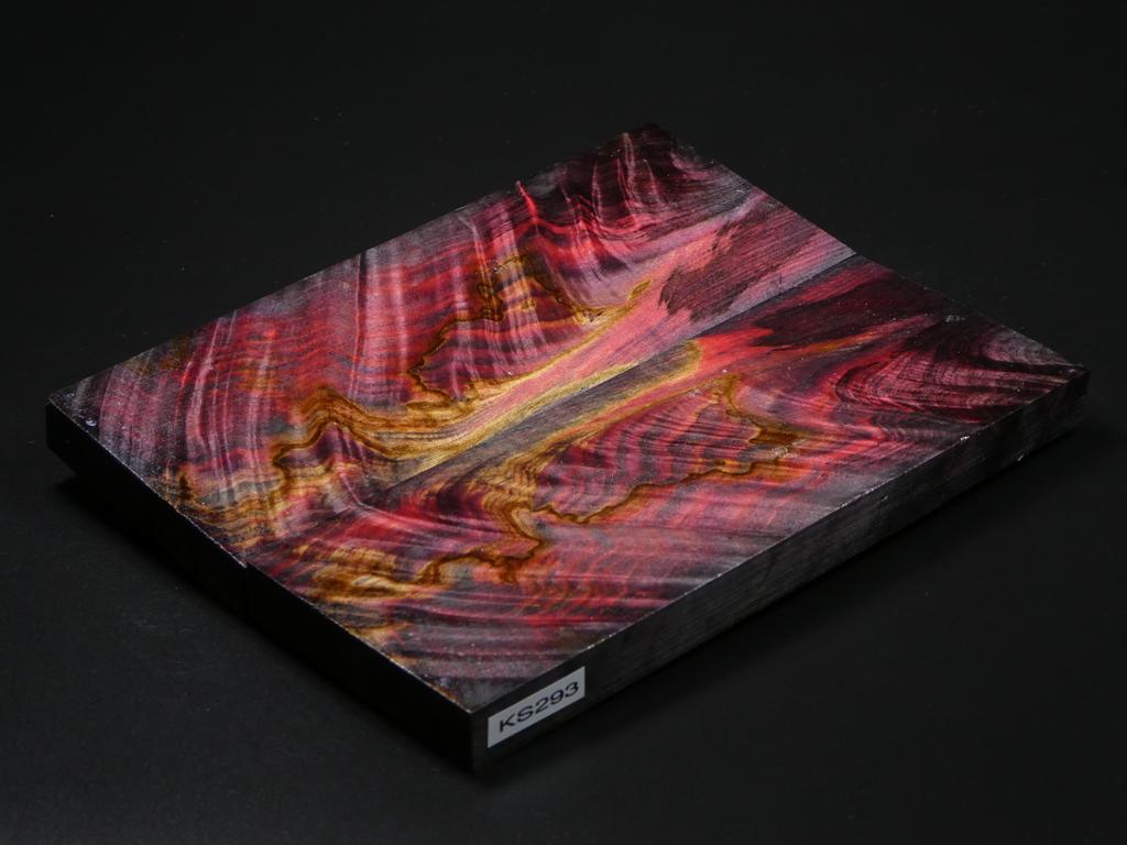 Purple, Pink, Gold Stabilized Maple Knife Scales