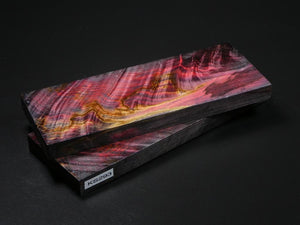 Purple, Pink, Gold Stabilized Maple Knife Scales