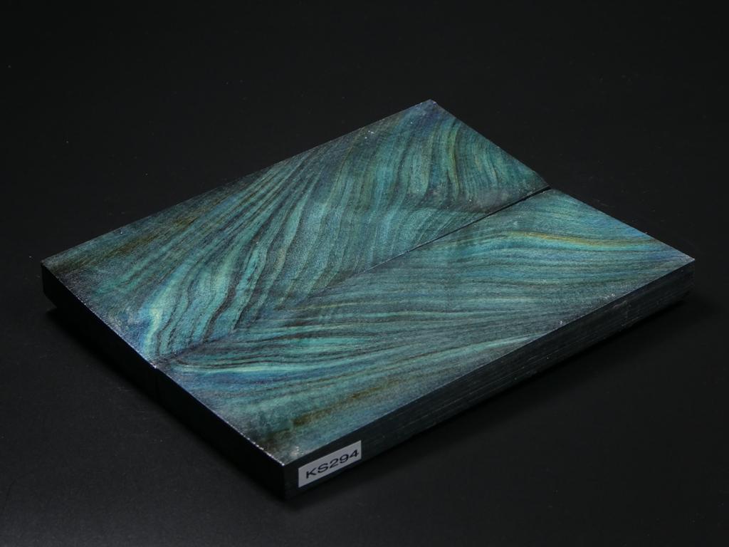 Teal Stabilized Maple Knife Scales