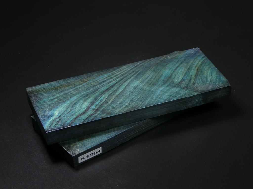 Teal Stabilized Maple Knife Scales