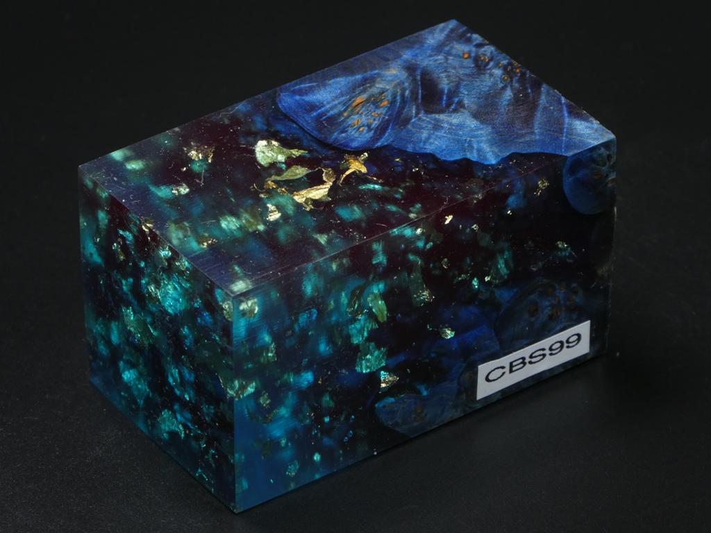 Blue / Blue with Flecks Hybrid Bottle Stopper Blank