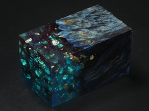 Blue / Blue with Flecks Hybrid Bottle Stopper Blank