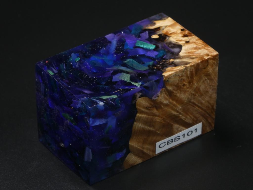 Natural / Purple with Flecks Hybrid Bottle Stopper Blank