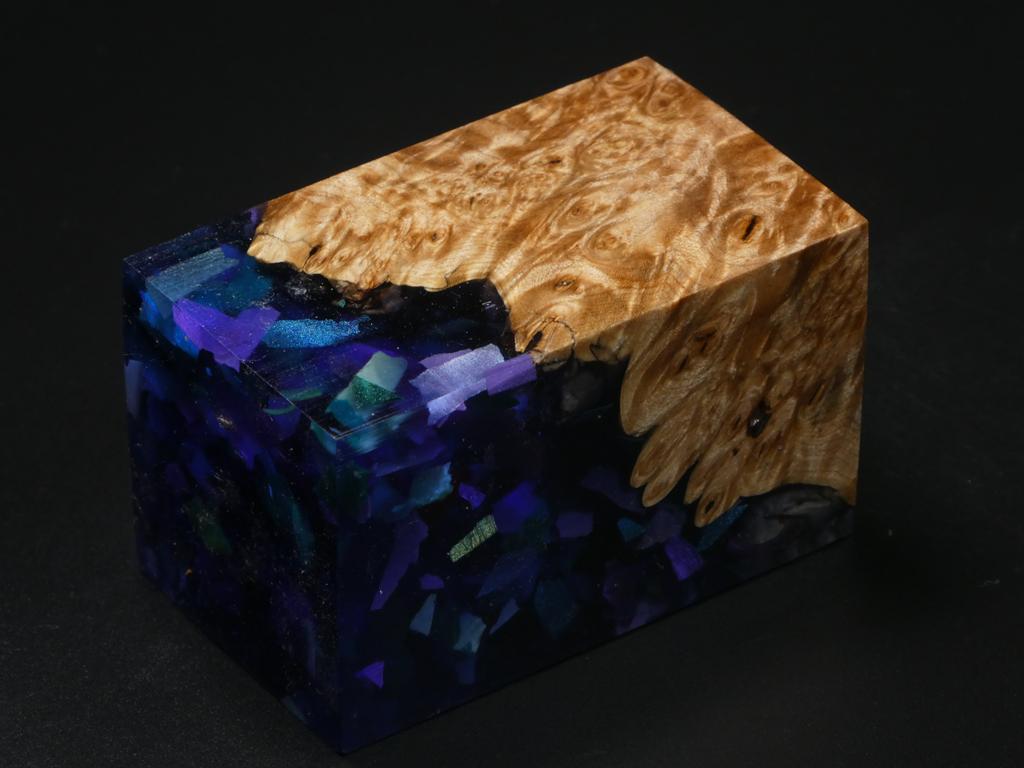 Natural / Purple with Flecks Hybrid Bottle Stopper Blank