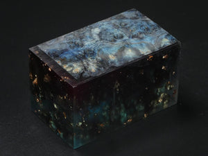 Blue / Blue with Flecks Hybrid Bottle Stopper Blank