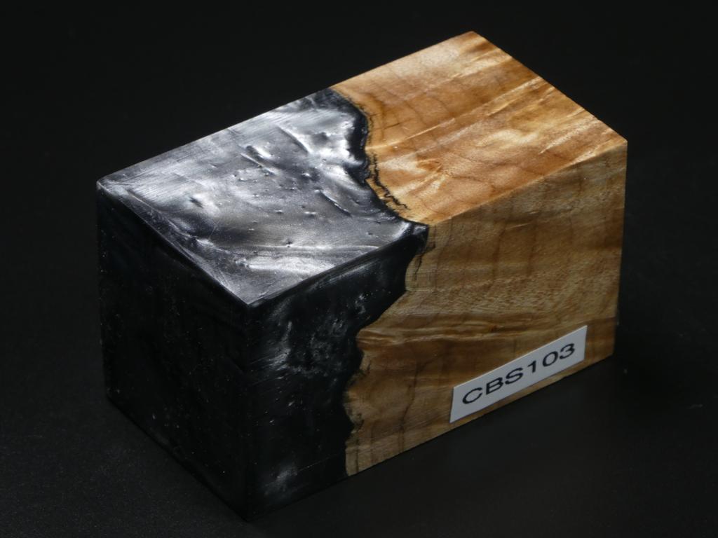 Natural / Black, Gray Hybrid Bottle Stopper Blank