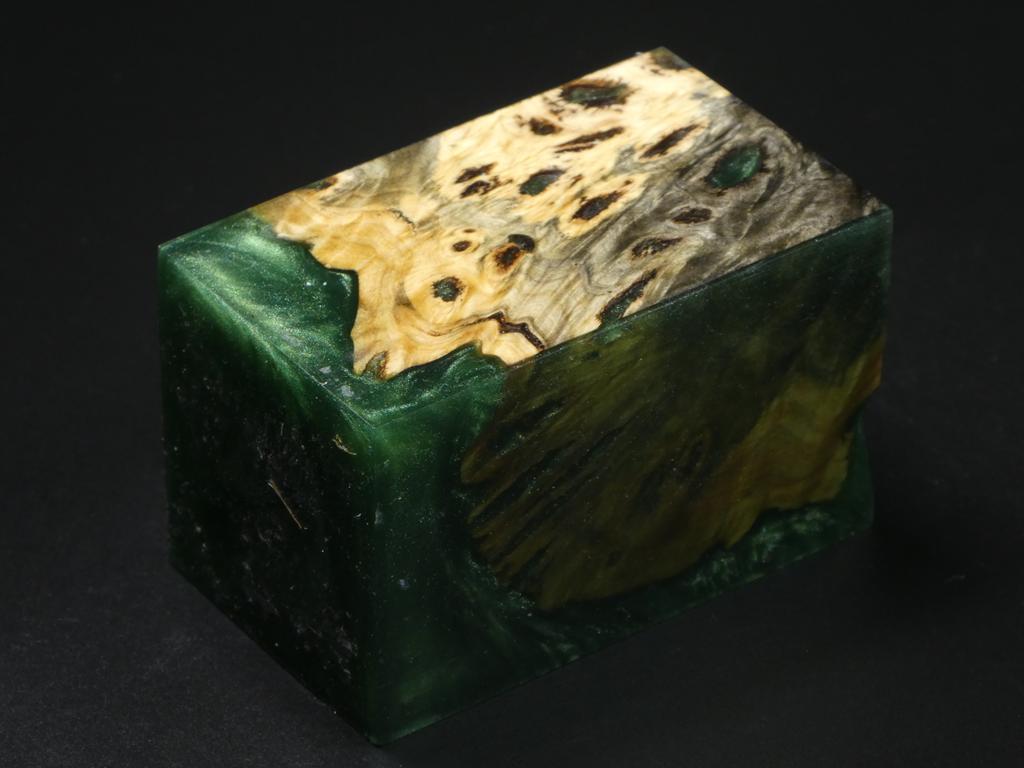 Natural / Green Hybrid Bottle Stopper Blank