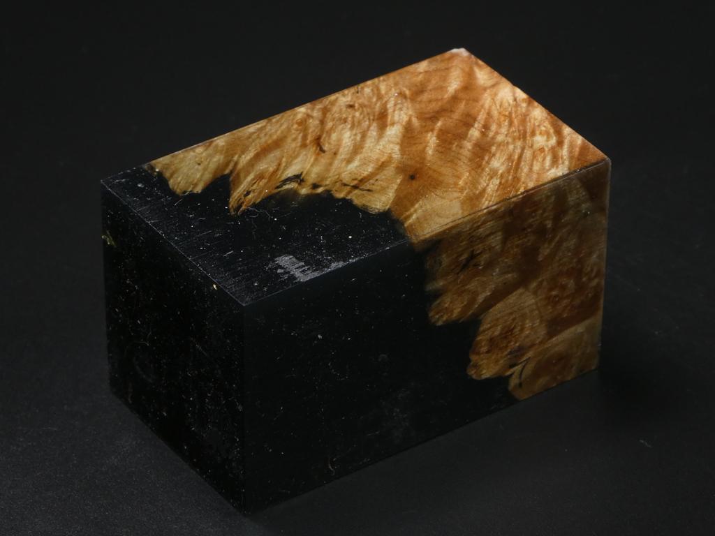 Natural / Black with Flecks Hybrid Bottle Stopper Blank