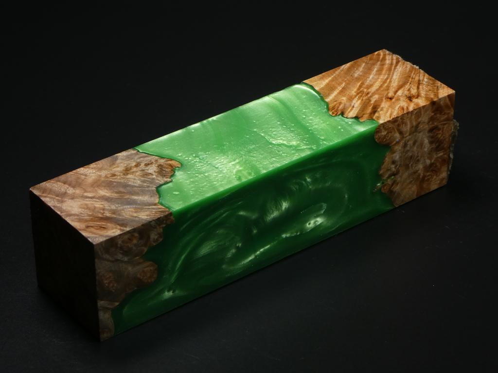 Natural /  Green Hybrid Duck Call Blank