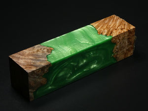 Natural /  Green Hybrid Duck Call Blank