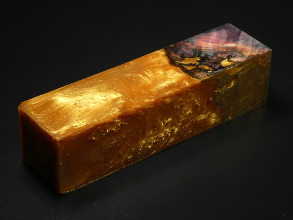 Black /  Orange Hybrid Duck Call Blank