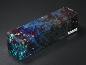 Blue /  Clear Blue with Flakes Hybrid Duck Call Blank