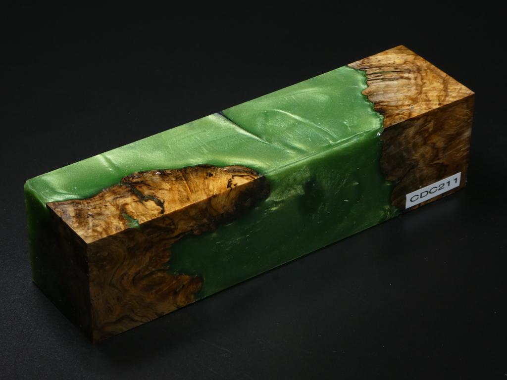 Natural /  Green Hybrid Duck Call Blank