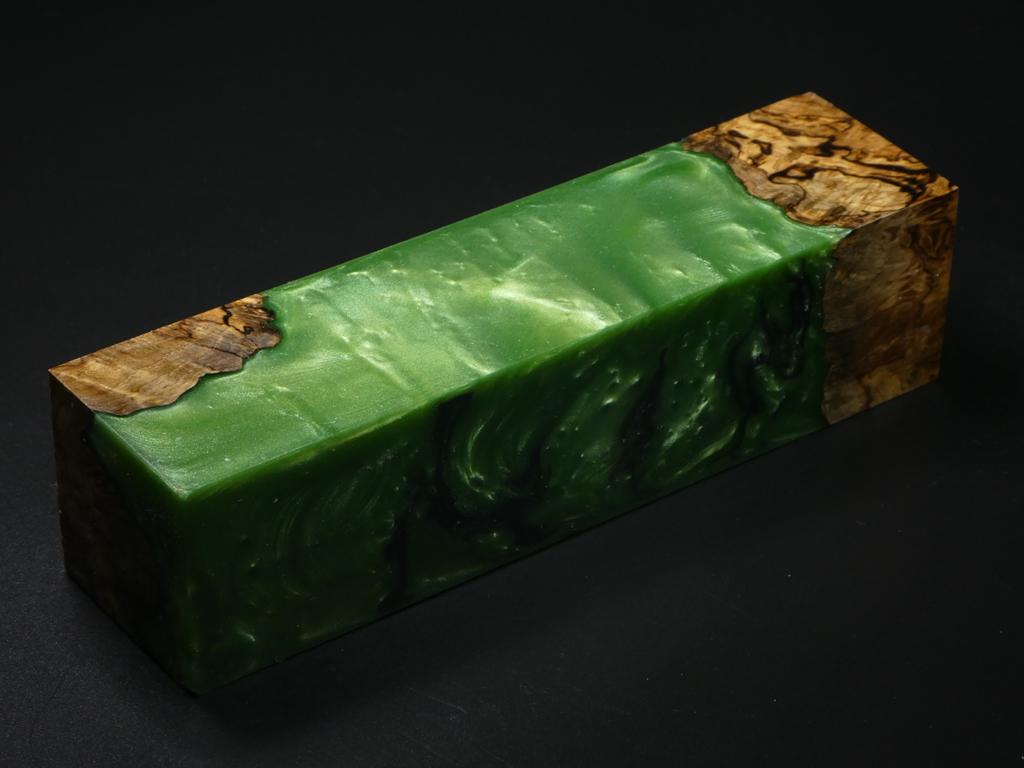 Natural /  Green Hybrid Duck Call Blank