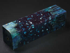 Blue /  Clear Blue with Flakes Hybrid Duck Call Blank