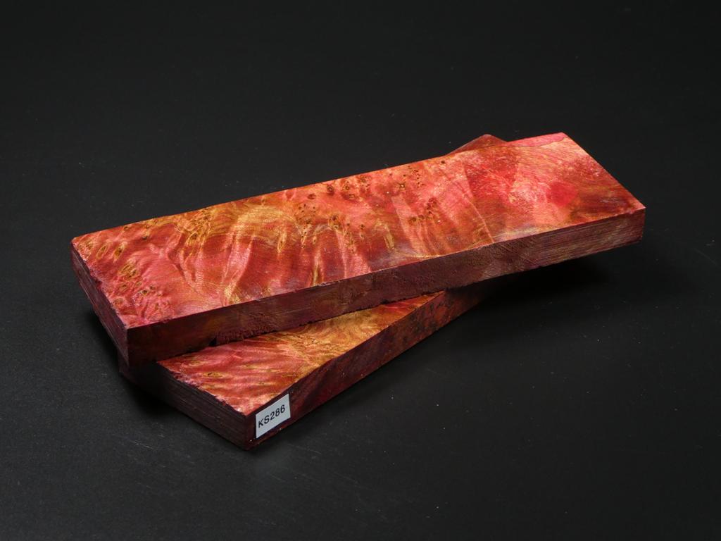 Red Stabilized Knife Maple Knife Scales
