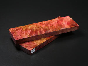 Red Stabilized Knife Maple Knife Scales