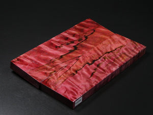 Red & Black Stabilized Knife Maple Knife Scales
