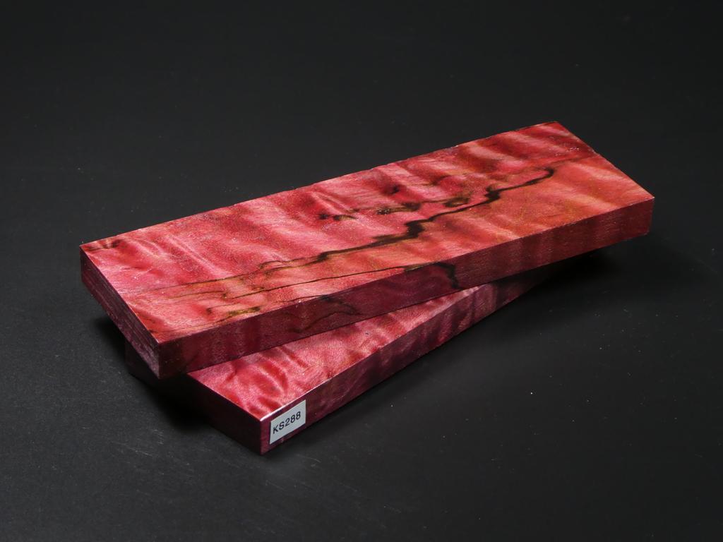 Red & Black Stabilized Knife Maple Knife Scales