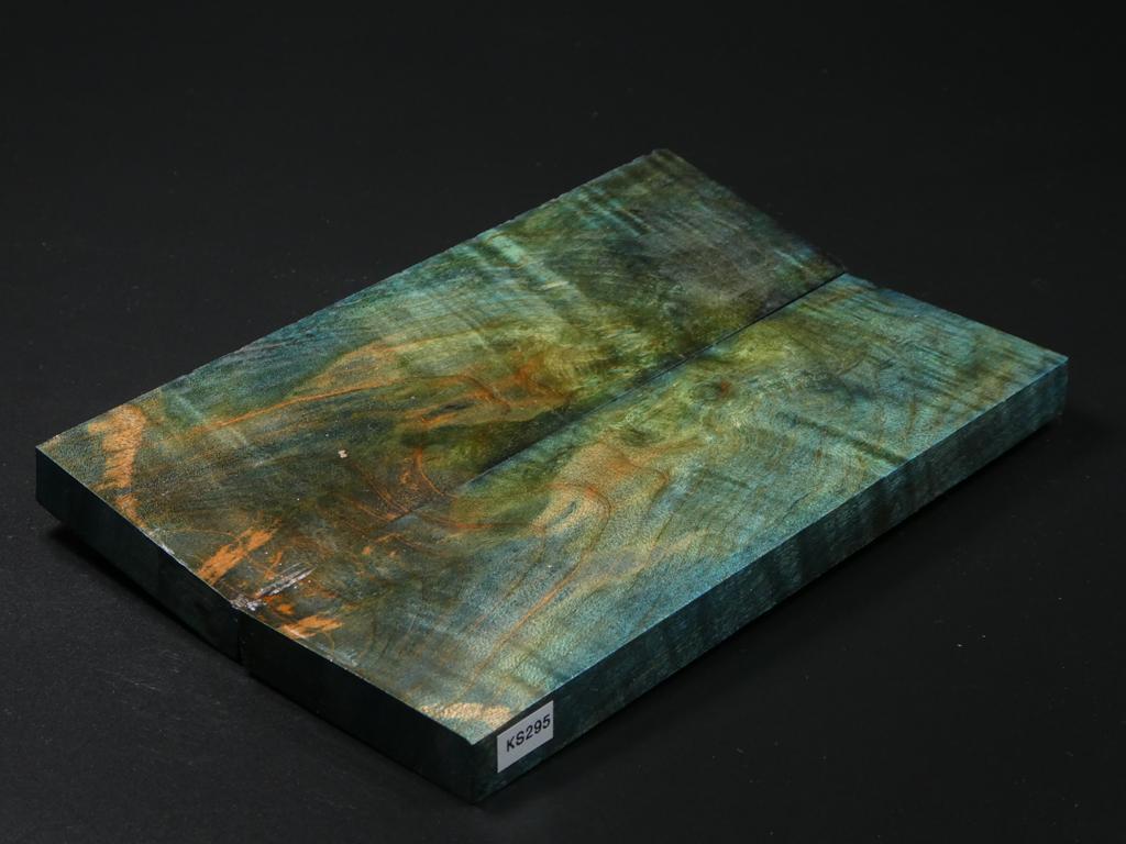 Teal Stabilized Maple Knife Scales